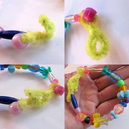 Pipe cleaner beaded bracelets - Projects for Preschoolers