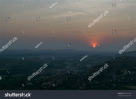 Beautiful Sunset View Hanuman Temple Hampi Stock Photo 787821235 ...