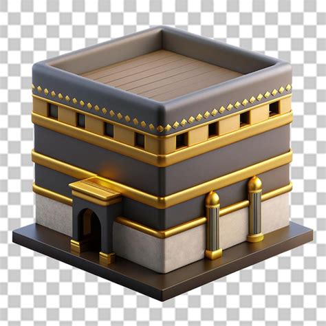 Premium Psd Kaaba Holy Place For Muslims In 3d Ilustration Png