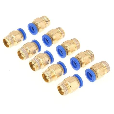 EBTOOLS1 10pcs Pneumatic Quick Connector Straight Push Air Fittings