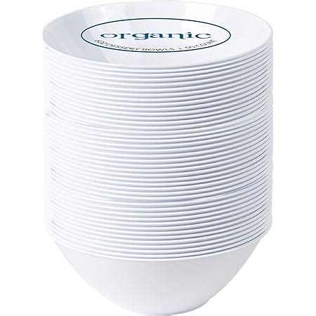 Amazon Trendables Premium Trend White Plastic Bowls Disposable