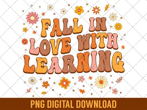 Groovy Fall In Love With Learning Autumn Graphic By Simpliciteeplus