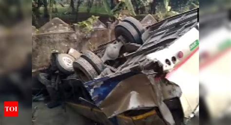 Assam Bus Accident 6 Killed 30 Others Injured As Bus Falls Into Ditch