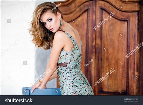 Sensual Sexy Blonde Girl Blue Eyes Stock Photo 231059983 Shutterstock