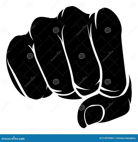 Fist Punching Knuckles Through Background Cartoon Vector