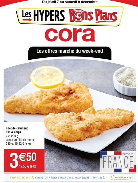 Promo Filet De Cabillaud Fish Chips Chez Cora ICatalogue Fr