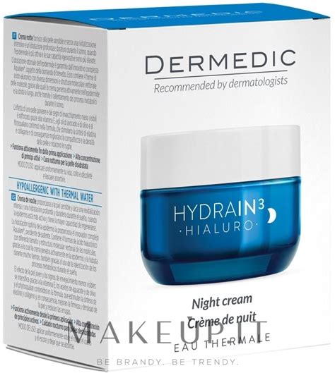 Dermedic Hydrain 3 Hialuro Night Cream Crema Viso Da Notte Makeup It