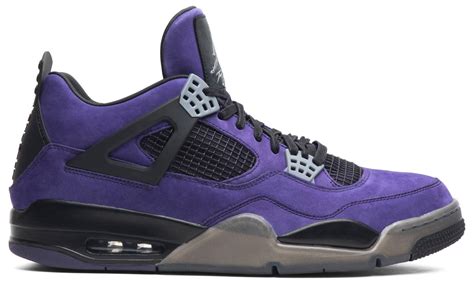 Undefeated Air Jordan 4 2005 vs Travis Scott Air Jordan 4 Purple Suede ...