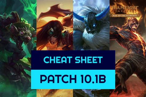 Tft Cheat Sheet Des Meilleures Compos Du Patch B Breakflip