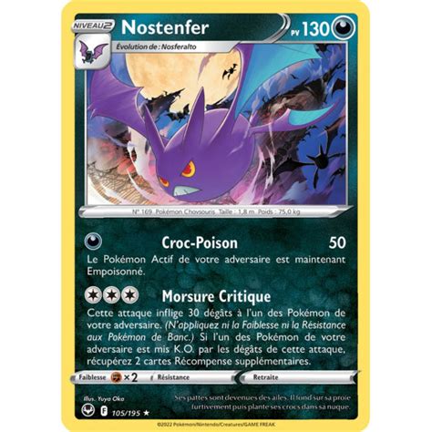 Nostenfer Holo Rare Reverse Carte Pok Mon Temp Te