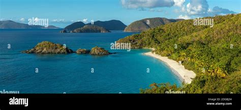 Elevated View Of The Trunk Bay And Beach St John US Virgin Islands