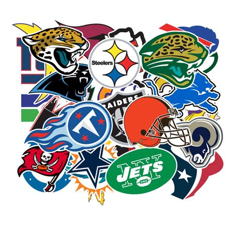 32 NFL Teams Logo Decal Vinyl Stickers for Truck/Skateboard/Luggage ...