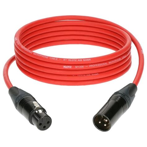 Klotz M Xlr Microphone Cable Red M At Gear Music