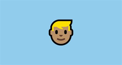 👱🏽‍♂️ Homem Cabelo Loiro Pele Morena Emoji On Microsoft Windows 10