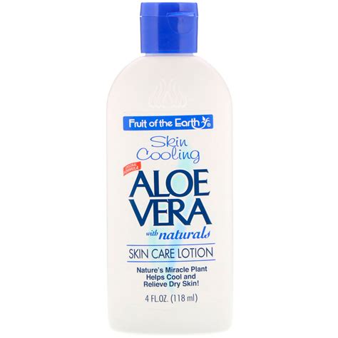 Fruit Of The Earth Aloe Vera With Naturals Skin Care Lotion 4 Fl Oz