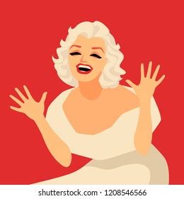 Cartoon Marilyn Monroe Vector Illustration Editorial Stock Vector