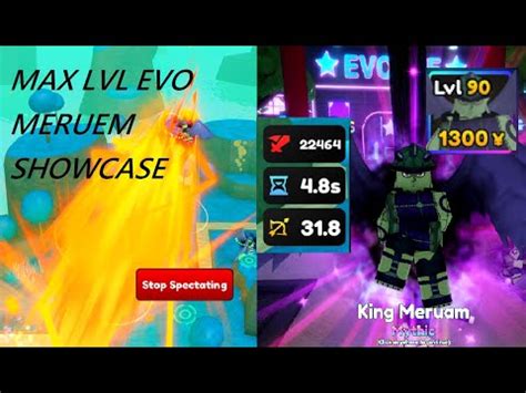 Max Lvl Evo Meruem Showcase In Anime Adventures Youtube