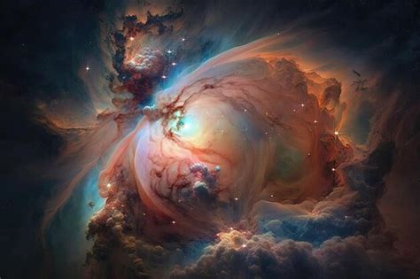 Premium Ai Image Vibrant Hot Air Balloon Floating In The Sky Generative Ai