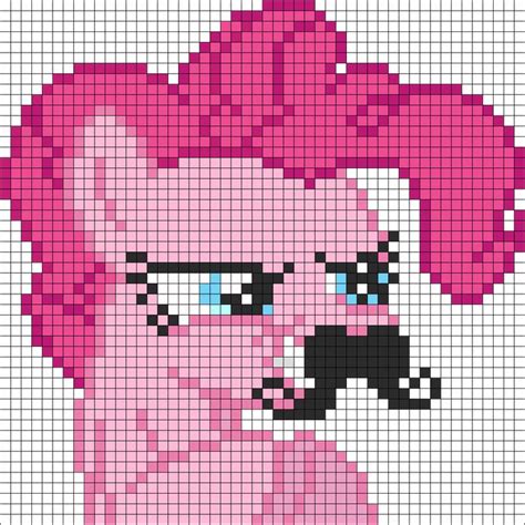 Pinkie Mustache Kandi Pattern Pony Bead Patterns Perler Bead Art