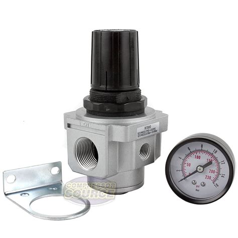 3/4" Air Compressor Pressure Regulator w/ Gauge Inline Industrial Quality New 685650062785 | eBay