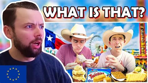 European Reacts Brits Go To Texas And Try Deep Fried Oreos YouTube