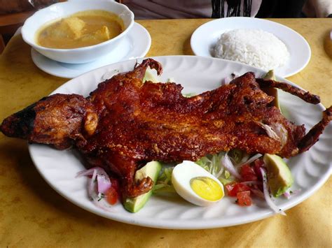 Cuy Cuy Mitad Del Mundo Ecuador Fried Guinea Pig Tastes Flickr