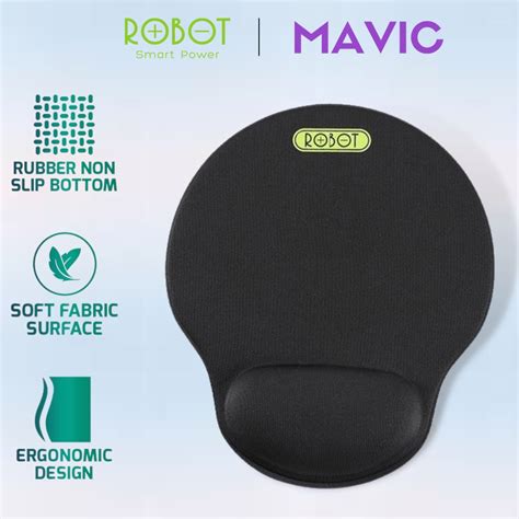 Jual ROBOT RP02 Mousepad Non Slip With Ergonomic Mouse Pad Rest Design