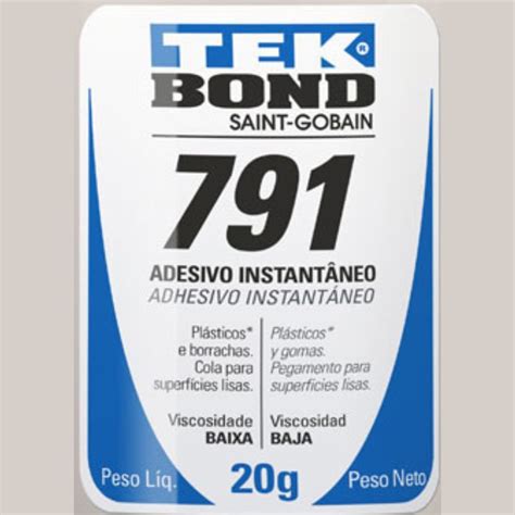 Adesivo Instantâneo Multiuso 791 20g Bico Anti Entupimento