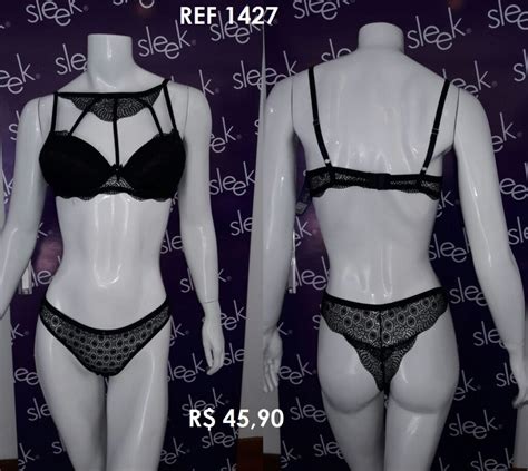 Kit 10 Conjuntos Strappy Rendado Sleek Lingerie