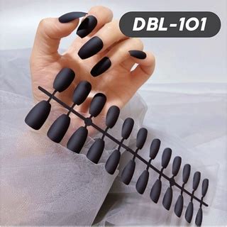 Jual 24 Pcs Kuku Palsu Panjang Matte Glossy Polos Balet False Nails