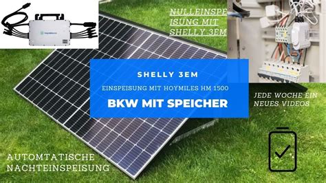 Einbau Shelly Em Einspeisung Balkonkraftwerk Nulleinspeisung Zum