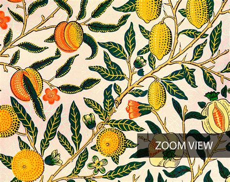 William Morris Wallpaper Citrus Fruit Art Print Arts And Etsy