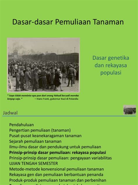 Dasar Dasar Pemuliaan Tanaman 5 Dasar Genetik Untuk Pemuliaan Tanaman Pdf