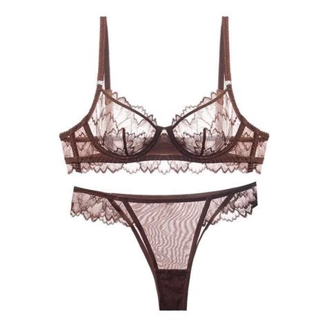 Ensemble Lingerie Femme Broderie Ultra Fine Anti Affaissement Dentelle