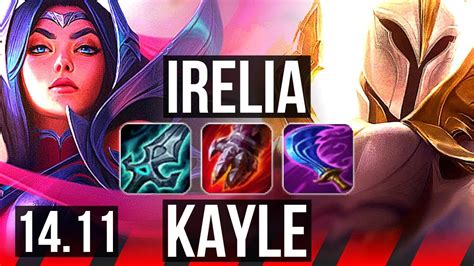 Irelia Vs Kayle Top 10 Solo Kills 1200 Games 41k Dmg Euw