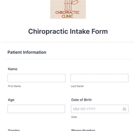 Chiropractic Intake Form Template Jotform