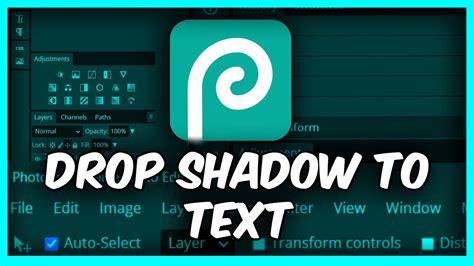 How To Add Drop Shadow On Text In Photopea Youtube