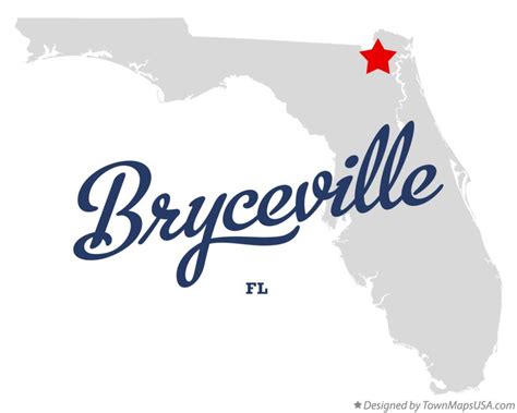 Map of Bryceville, FL, Florida