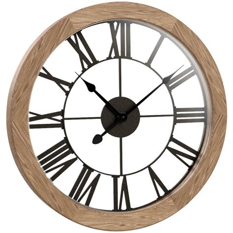 Westclox 15 Round Wood Wall Clock Ebay