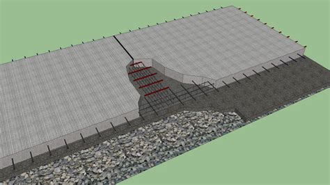 Detail Rigid Pavement Jalan Beton 3D Warehouse