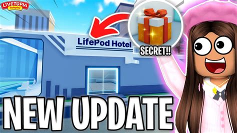 NEW LifePod Hotel SECRET In LIVETOPIA ROLEPLAY Roblox Update 99