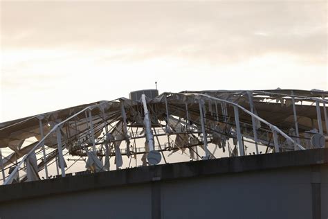 Photos Capture Milton S Damage To Tropicana Field Home Of Tampa Bay