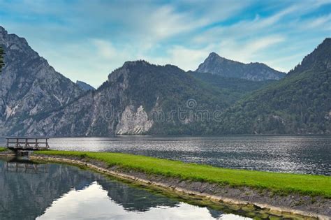 Lake Traun Traunsee In Traunkirchen Upper Austria Stock Photo Image