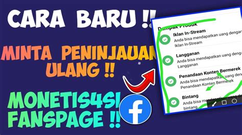 Update Fb Monetisasi Terbaru Begini Cara Mengajukan Ulang Monetisasi