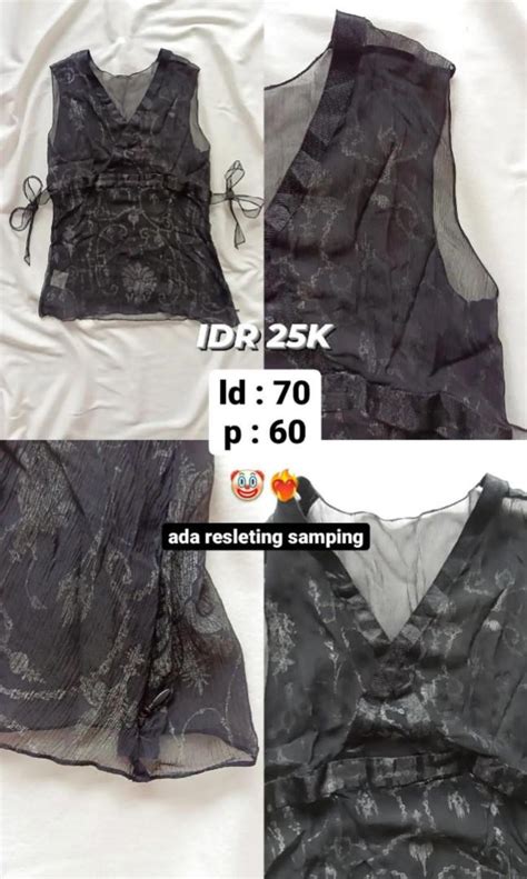 Black Lingerie Jaring Fesyen Wanita Pakaian Wanita Atasan Di Carousell