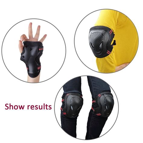 Helmet With 6pcs Elbow Knee Wrist Pads Outdoor Skating Skateboard