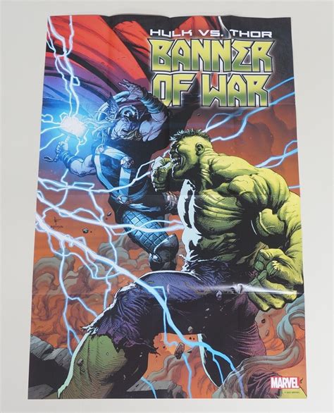 Thor VS Hulk Banner Of War Alpha Poster 36 X 24 Marvel Gary