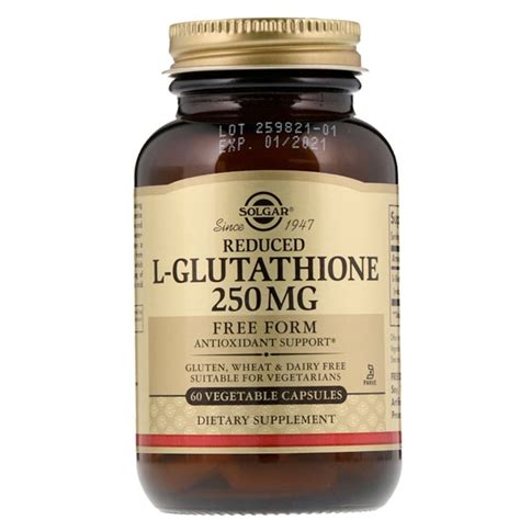 Solgar Reduced L Glutathione 250 mg 30 Kapsül Fitbull