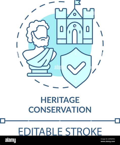 Heritage Conservation Turquoise Concept Icon Stock Vector Image Art