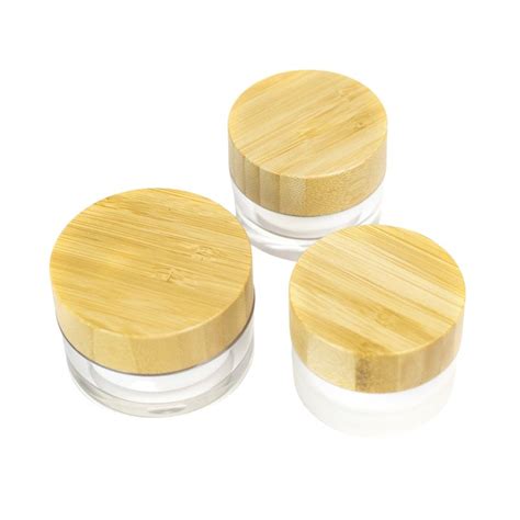 Acrylic Jar With Bamboo Lid Three Bamboo